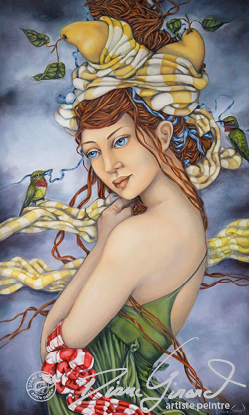 COLIBRISSIME _ 24 x 40 po _ HUILE _ PRIX : 1 540$ CAD